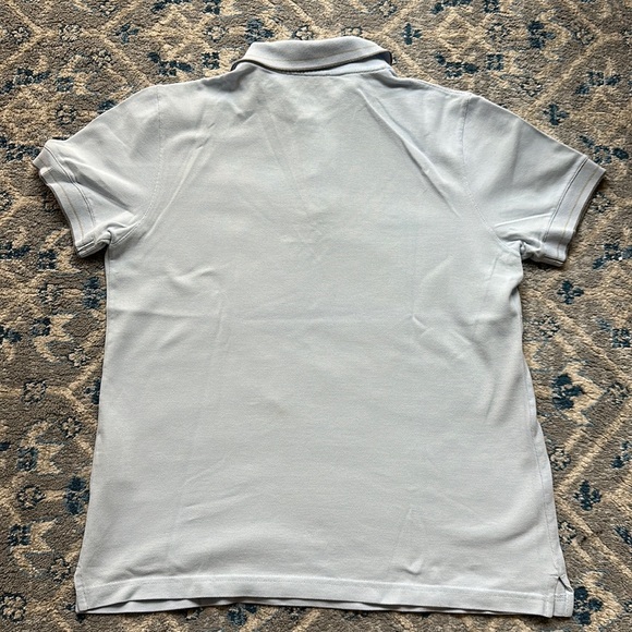 Prada Polo Shirt in Light Blue with Prada Stitched on bottom - Picture 8 of 10